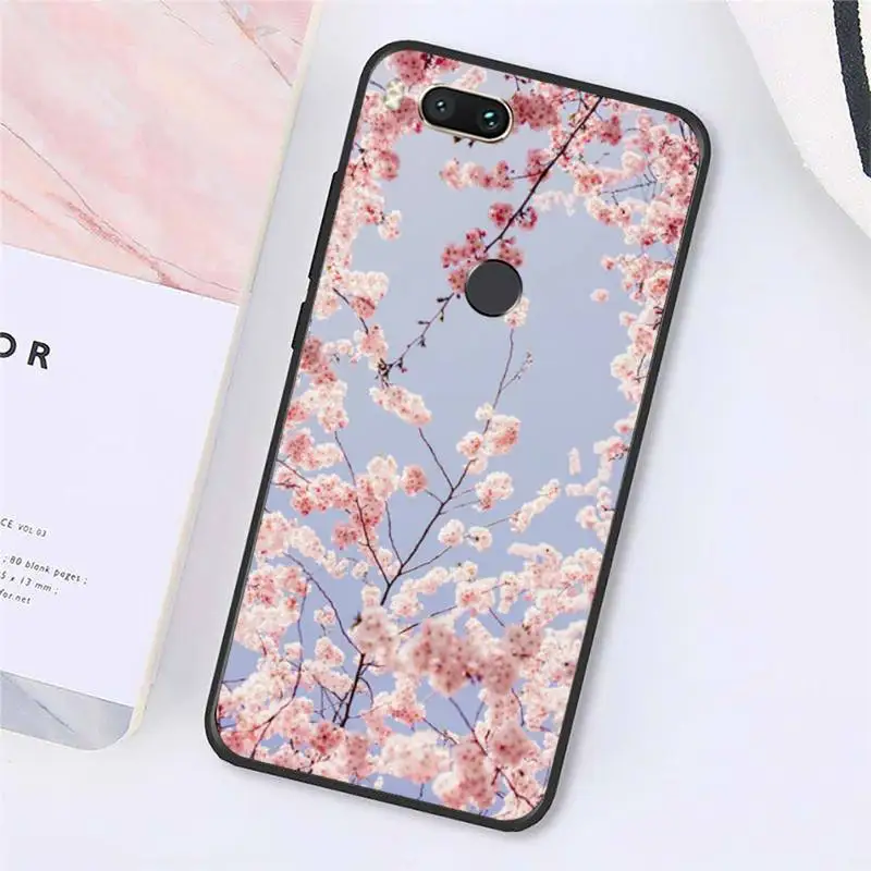 

Cherry blossoms Japanese national flower Phone Cases For Xiaomi Redmi note 7 8 9 t k30 max3 9 s 10 pro lite Luxury brand shell