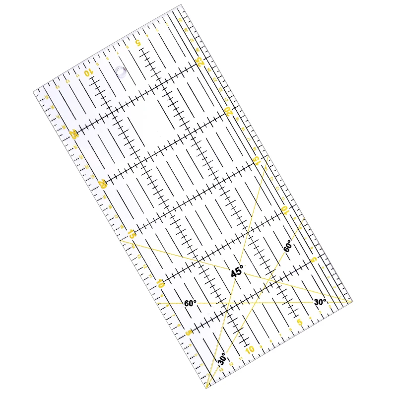 

Nonvor Patchwork French Curve Metric Ruler 30cm*15cm Thickness 3mm Patchwork Tool Double Color Large Rectangle Ruler DIY Tool