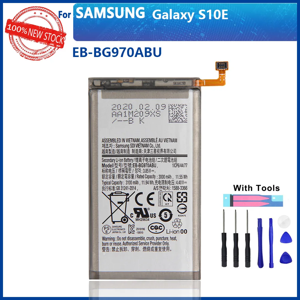 

100% Real EB-BG970ABU 3100mAh For Samsung Galaxy S10e S10 E SM-G970F/DS SM-G970F SM-G970U SM-G970W G9700 Smart Phone With Tools