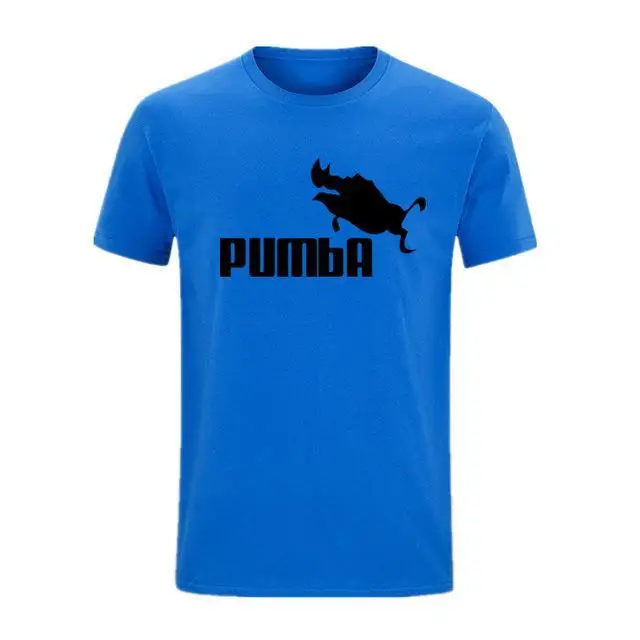 Новинка,, новинка, футболка, бренд PUMBA, принт, мужская, Swag, футболка, высокое качество, хлопок, 23, хип-хоп стиль, Vogue, короткий рукав, футболка для мужчин - Цвет: Sapphire-H