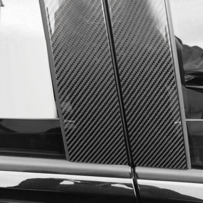 

Carbon Fiber Car Window Pillar Post Molding Covers Protector Trim Stickers for -BMW 3 Series F30 2013-2018