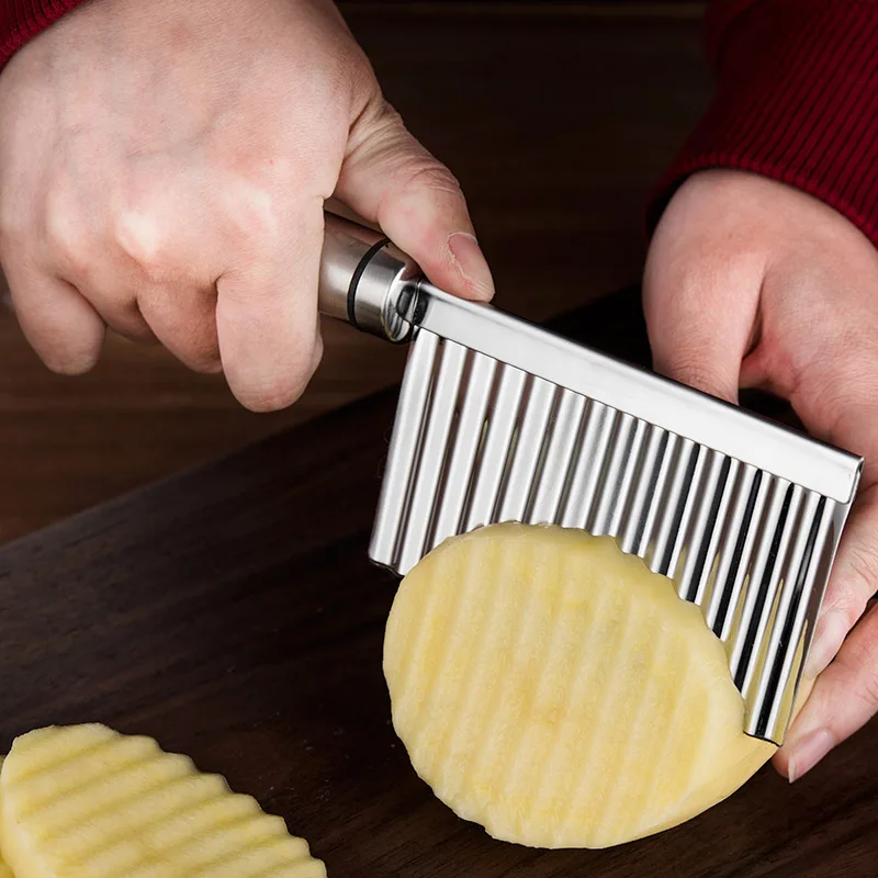 Ножи для картофеля фри Ripple Wave резак из нержавеющей стали инструмент резки мыла