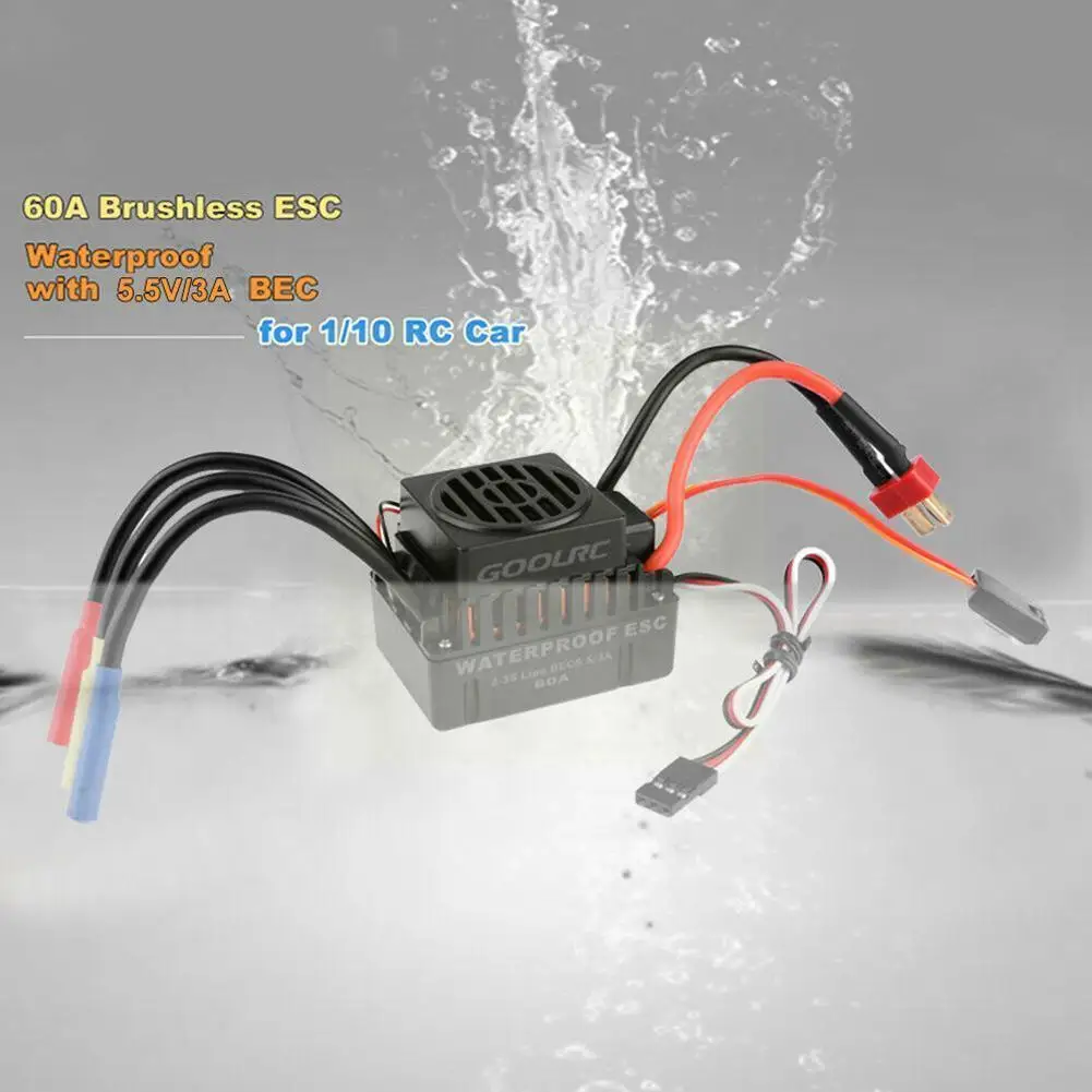 

RC Car 3660 3300KV Brushless Motor With 60A ESC Wterproof Parts Car Motor Brushless 1:10 RC Truck K1Z0