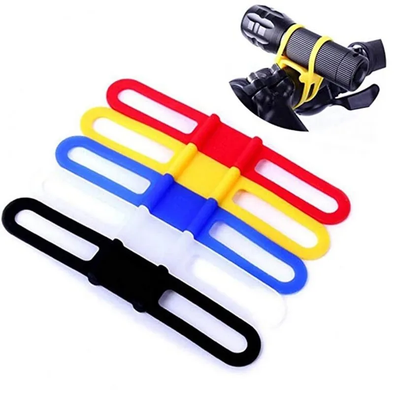 

MTB Cycling Bike Bicycle Silicone Band Flash Light Flashlight Phone Strap Tie Ribbon Mount Holder Cycling Bicycle Equipments