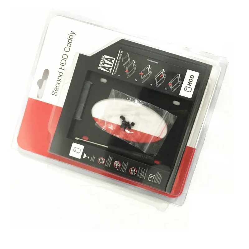 2 5 &quot2nd CD/DVD-ROM HDD жесткий диск Caddy лоток SATA 9 мм 12 7 Оптический отсек для ноутбука
