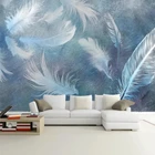Самоклеящиеся обои на заказ, современные 3D стерео модные фрески с перьями для гостиной, спальни, домашний декор, фоновая стена