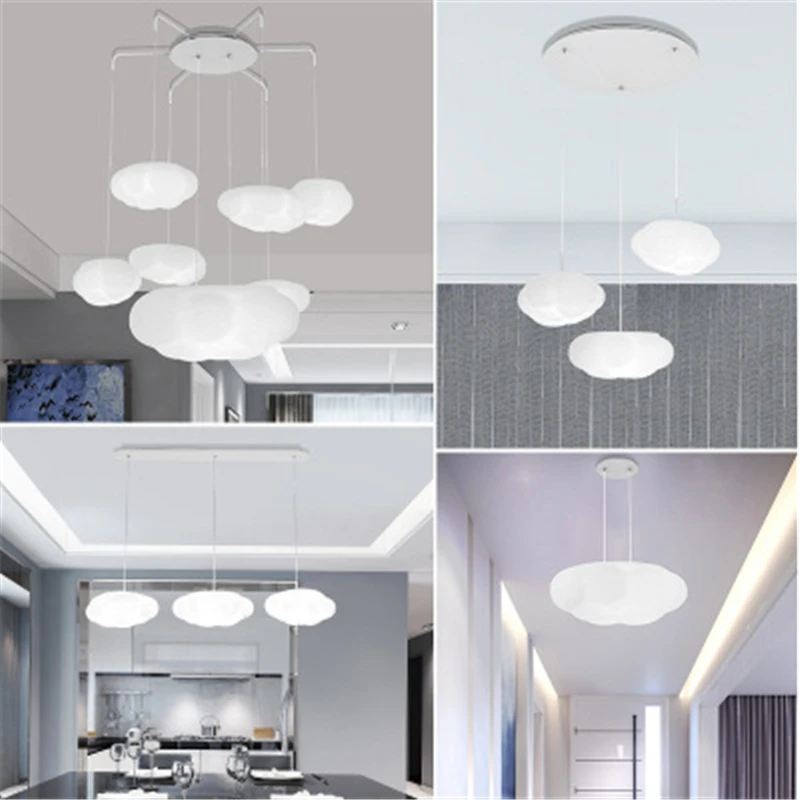 Светодиодный светильник в виде облака современный минималистичный для спальни
