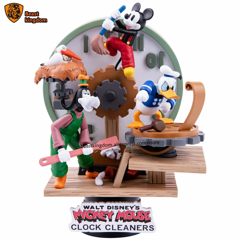 Beast kingdom Disney Mickey Mouse Donald Duck Clock cleamers Garage Kits Model Kits Collection Gift Toy