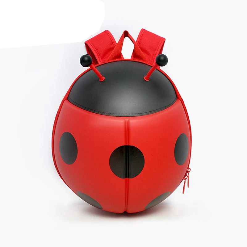 Cute Ladybird Kids Toddler Backpack with Safety Leash 3D Cartoon Ladybug Children School Bags Anti-lost for Boys Girls |