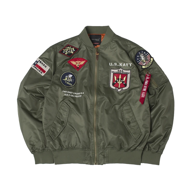 

2021 Autumn Top gun Us navy MA1 letterman varsity baseball Pilot air force flight college tactical military army jacket for men