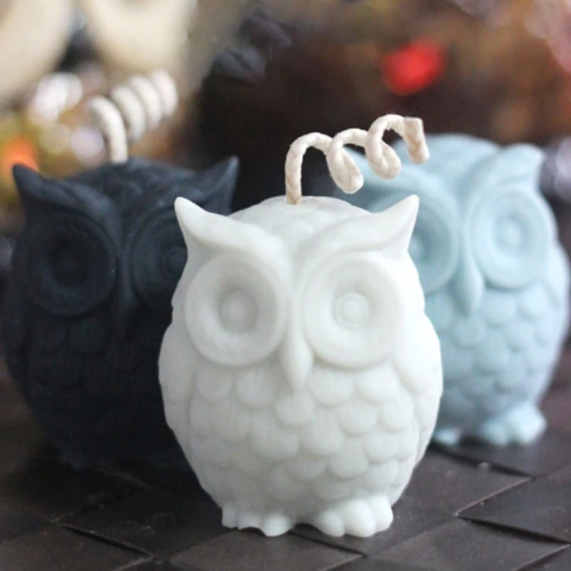 

3D Свеча в форме Совы Форма Силиконовые формы для изготовления свечей DIY Форма для смолы ручной работы гипс соевый аромат воск форма для мыла