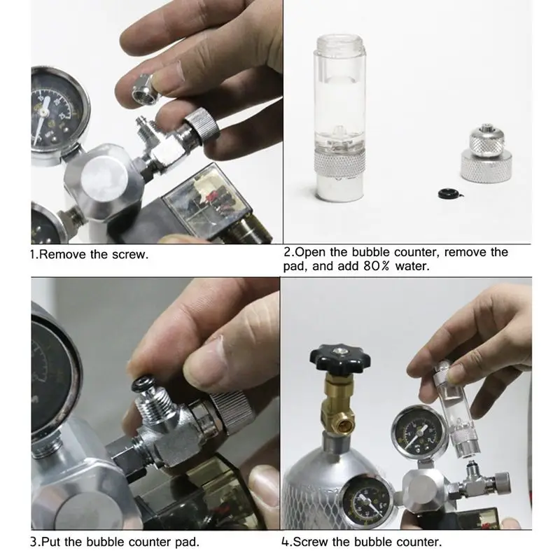 

Aquarium Co2 Regulator Tank Live Plant Flow Pressure Control Check Valve Bubble Counter Decompression Table Cylinder Adapter