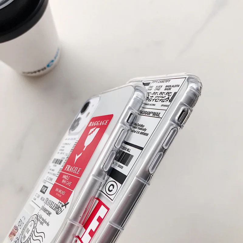 

Logistics Label Mobile Phone Shell Personalized & Creative TPU Soft Case Protective Case for Apple iPhone 7 To 12 Pro Max