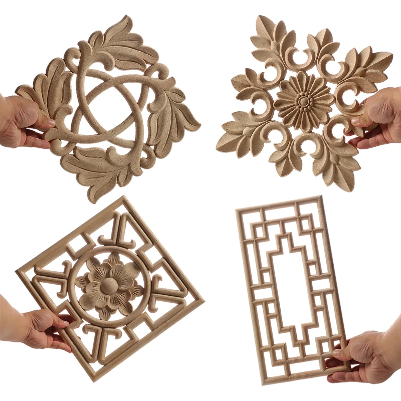 Аппликация Деревянная мебель Украшение деревянная Декаль Неокрашенный накладка