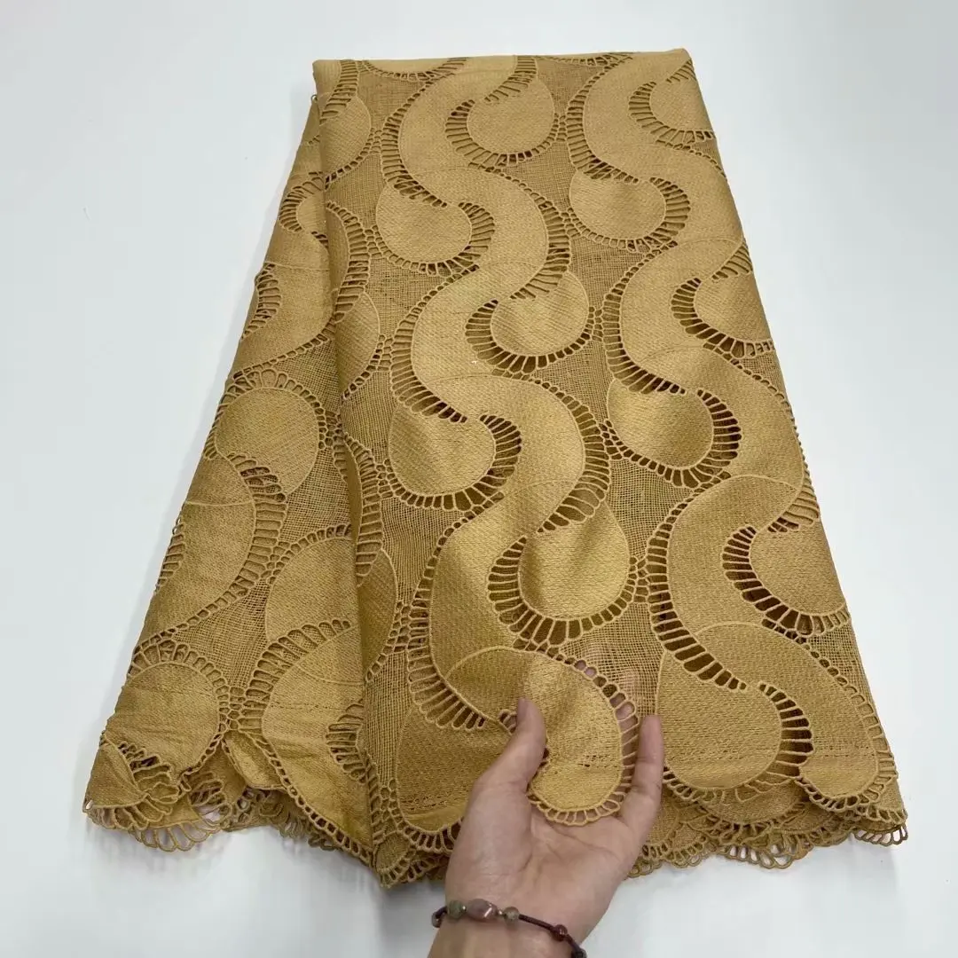 Нигерийская кружевная ткань желтая гипюровая 2019 швейцарская вуаль кружева в