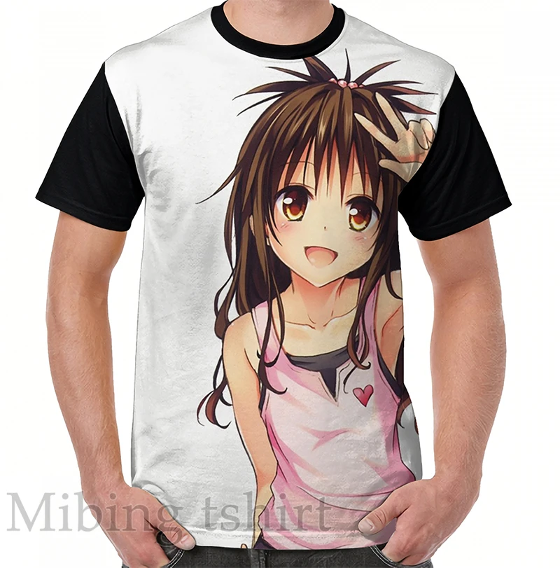 Футболка с забавным принтом для мужчин и женщин футболки Mikan Yuuki Kawaii графическая
