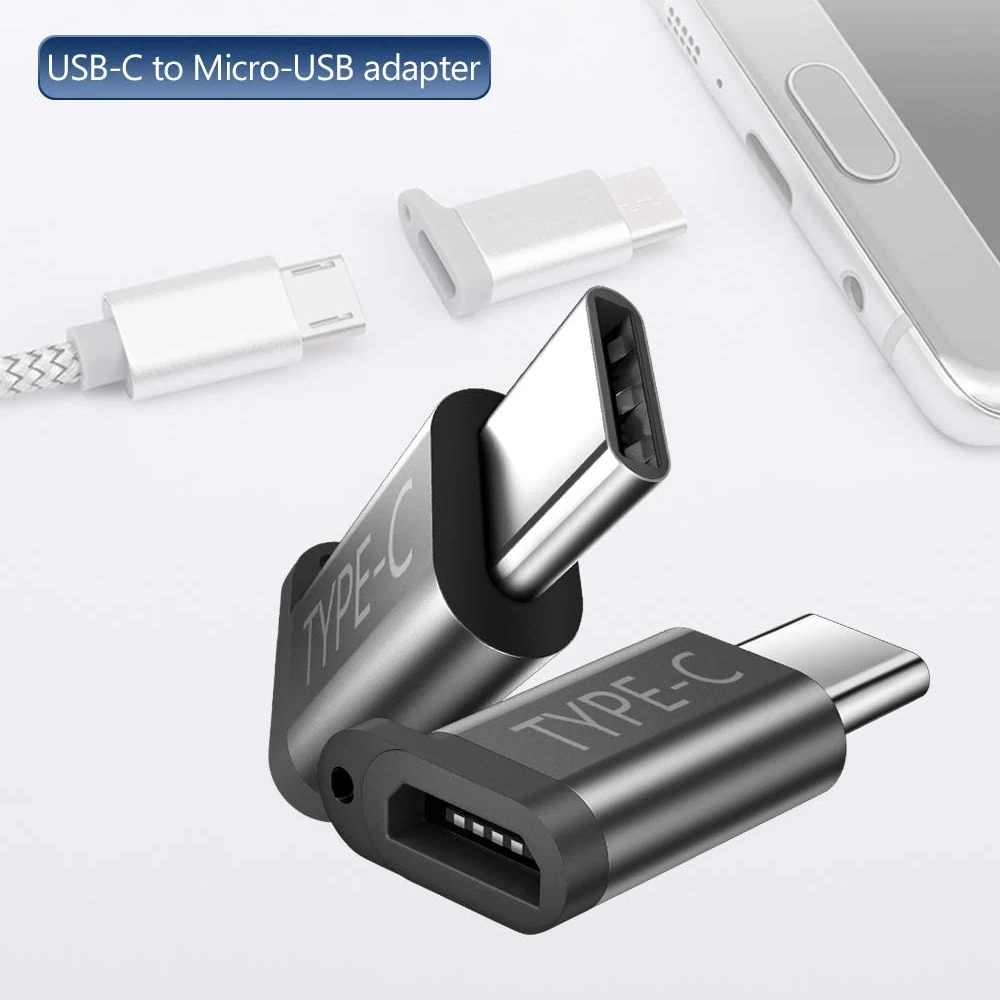 Алюминиевый сплав Micro USB кабель с разъемом Type C адаптер на гнездо для Samsung LG Oneplus