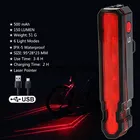 Велосипедный лазерный задний фонарь PHMAX Предупреждение о безопасности, светильник онарь для горного велосипеда, водонепроницаесветильник IPX5, подседельный штырь, велосипедный фонарь с USB-зарядкой