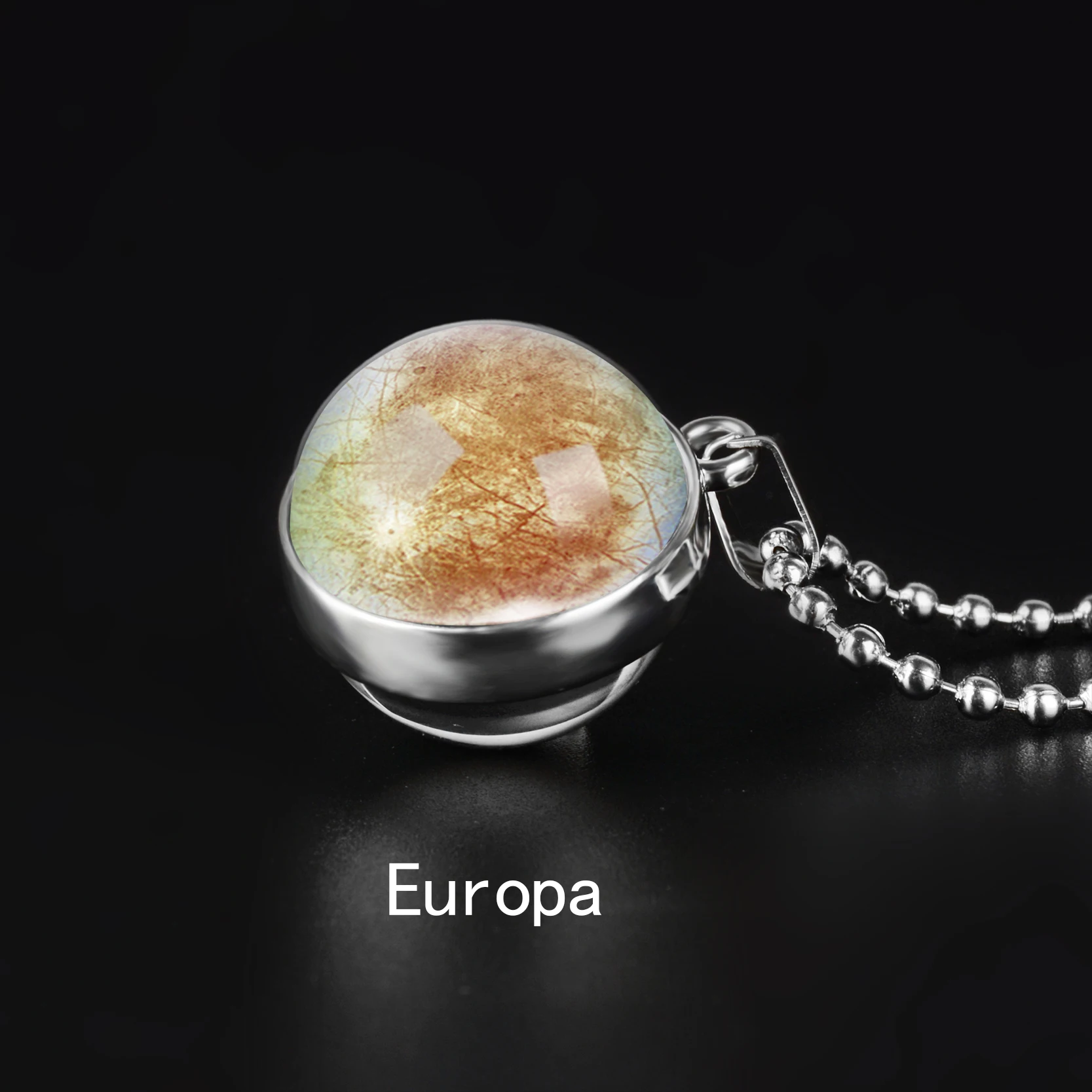 Europa Двустороннее ожерелье с глобусом, солнечная система, планета Венера, Меркурий, Марс, Сатурн, уран, Нептун, земля, солнце, кулон, купольное стекло, ожерелье s - Окраска металла: Europa
