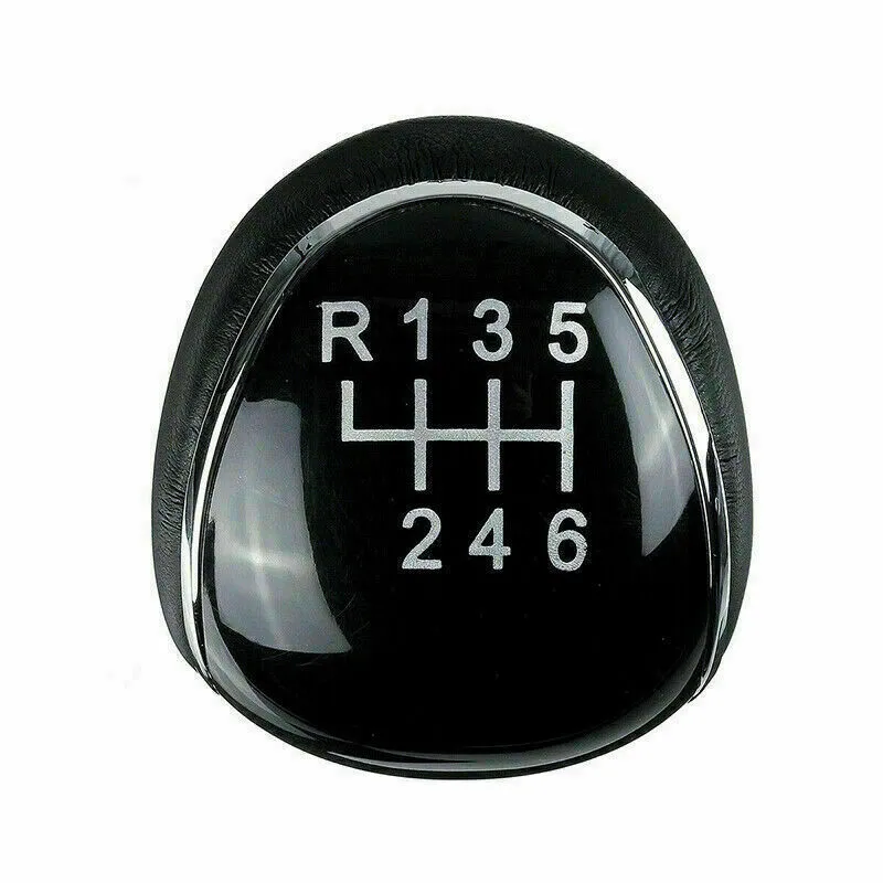 

Plastic And Microfiber Leather Shift Gear Knob 1798600 6 Speed Black Car Quality New