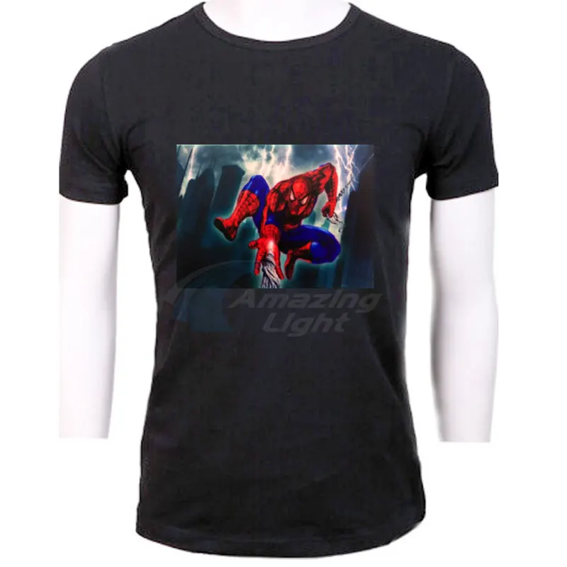 

Party Light Up El Panel T Shirt Music Rhythm Sound Activated Flashing El Panel T-shirt