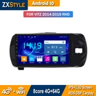 Автомобильный DVD-плеер, 4G + 64G, Android 10, GPS-навигация для Toyota Vitz 3 III XP130 2014-2019, правый руль, радиоплеер