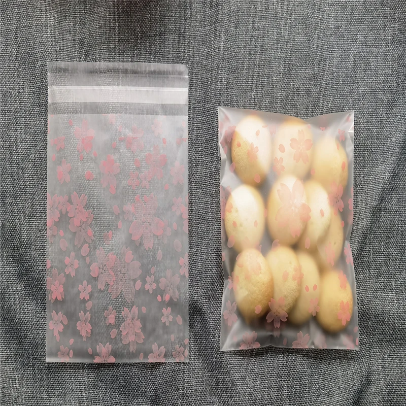 Пакет для печенья и конфет разных размеров 100 шт. самоклеящиеся пластиковые