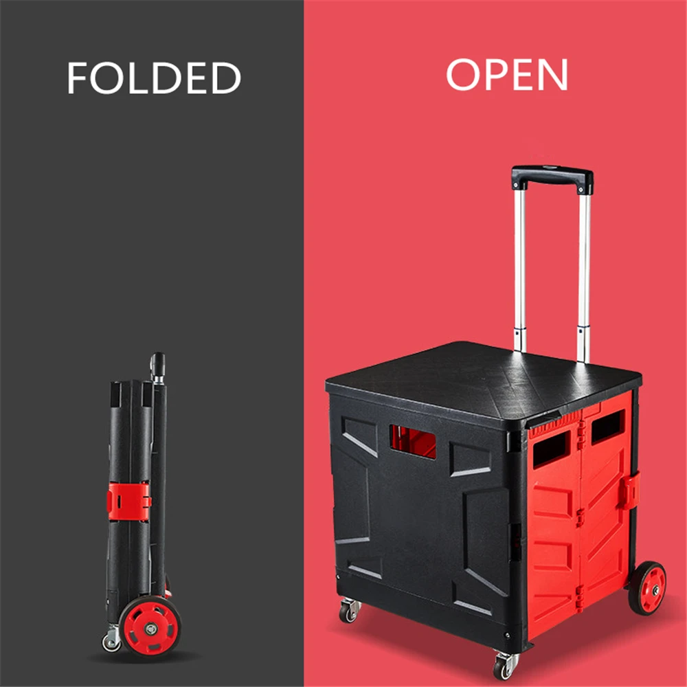 B LIFE мульти Функция складной колесный корзина Портативный Легкая ручная тележка