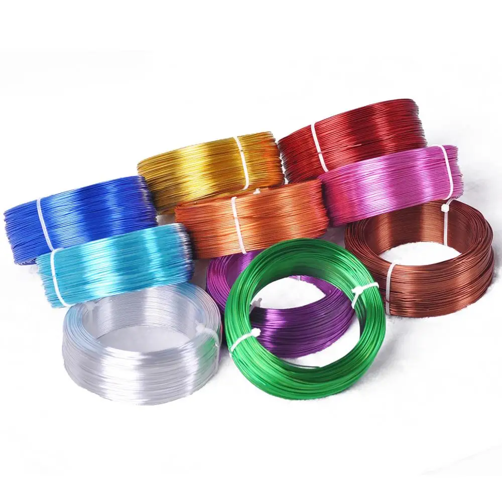 1 Large Roll 0.8mm/1mm/1.5mm/2mm/2.5mm/3mm Aluminium Soft Metal Crafts Beading Wire for Jewelry Making DIY