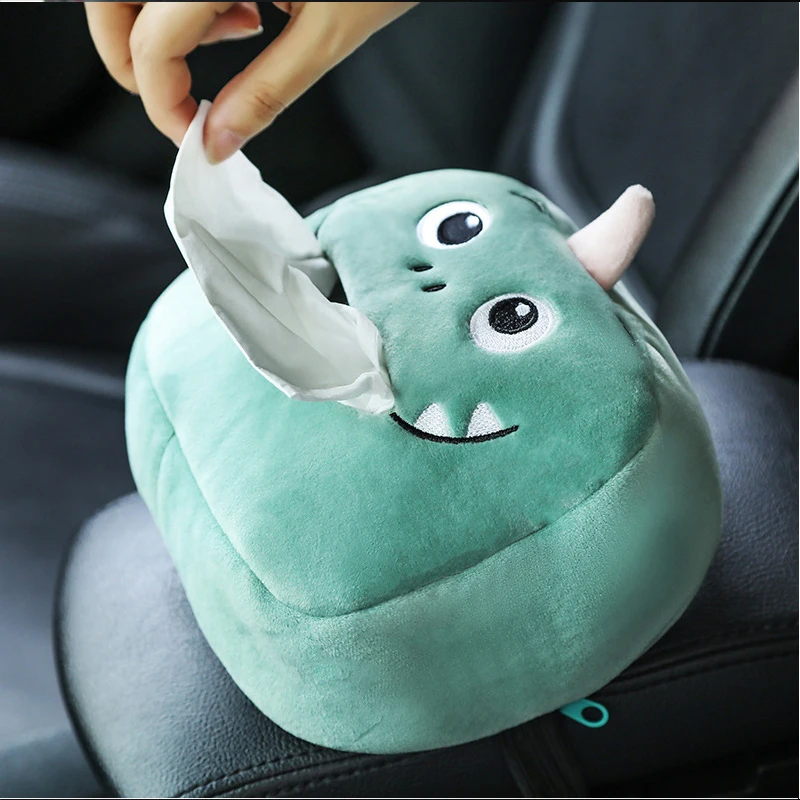 Тканевая коробка для сиденья автомобиля креативный мягкий мультяшный чехол