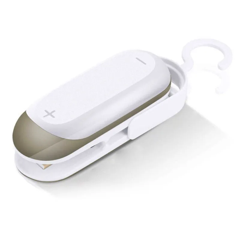 

Portable Mini Sealing Machine Food Packaging Kitchen Snacks Storage Clip Plastic Bag Heat Sealing Bag Clip Accessory with Hook