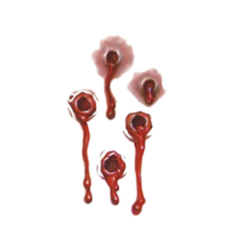 Новинка 3D страшные водонепроницаемые Временные татуировки для шрамов наклейки