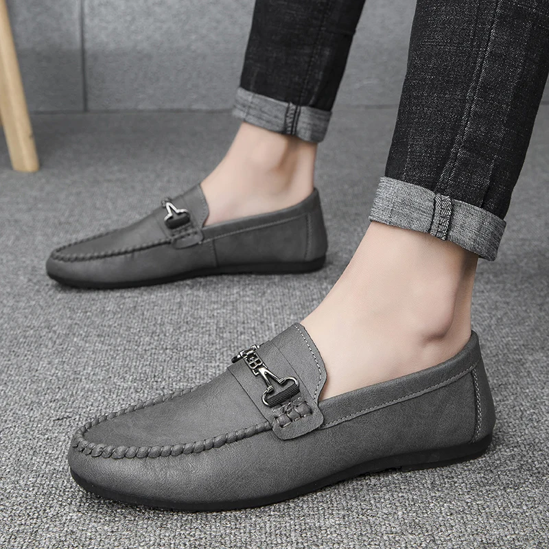 

Мужские летние повседневные Мокасины, черные дышащие удобные мокасины для улицы, 2021