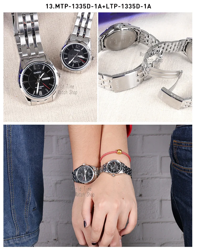 Мужские часы Casio Мужские часы Set Top Brand Роскошные женские часы Кварцевые наручные часы Спортивные мужские часы Водонепроницаемые женские часы Luminous Pair Design Model relogio feminino masculino reloj hombre