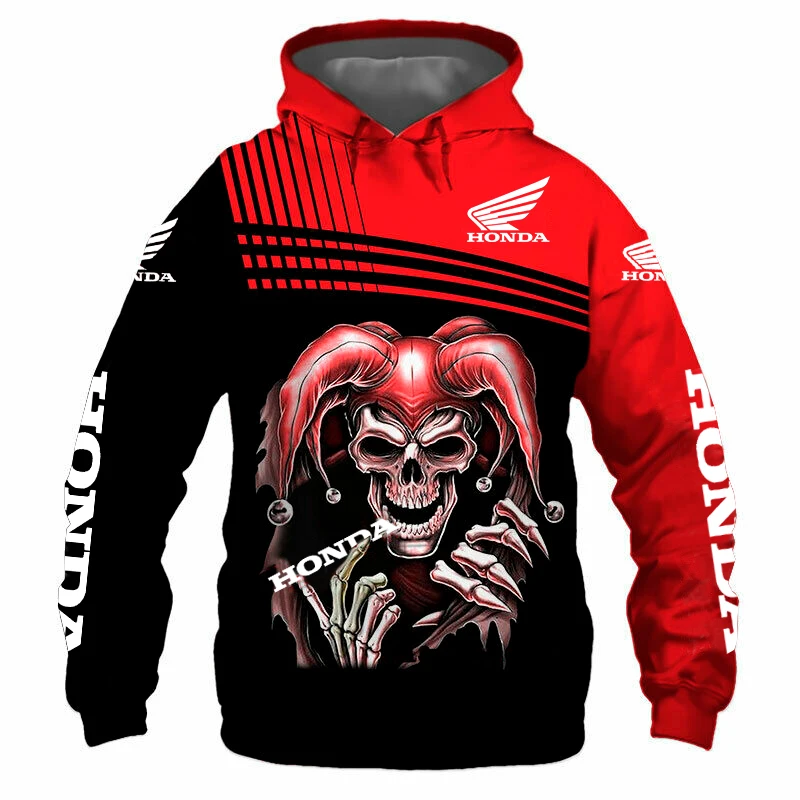 

Men's 3D Hoodie car logo high quality fashion Honda motorcycle outdoor riding o-neck hot sale in 2021