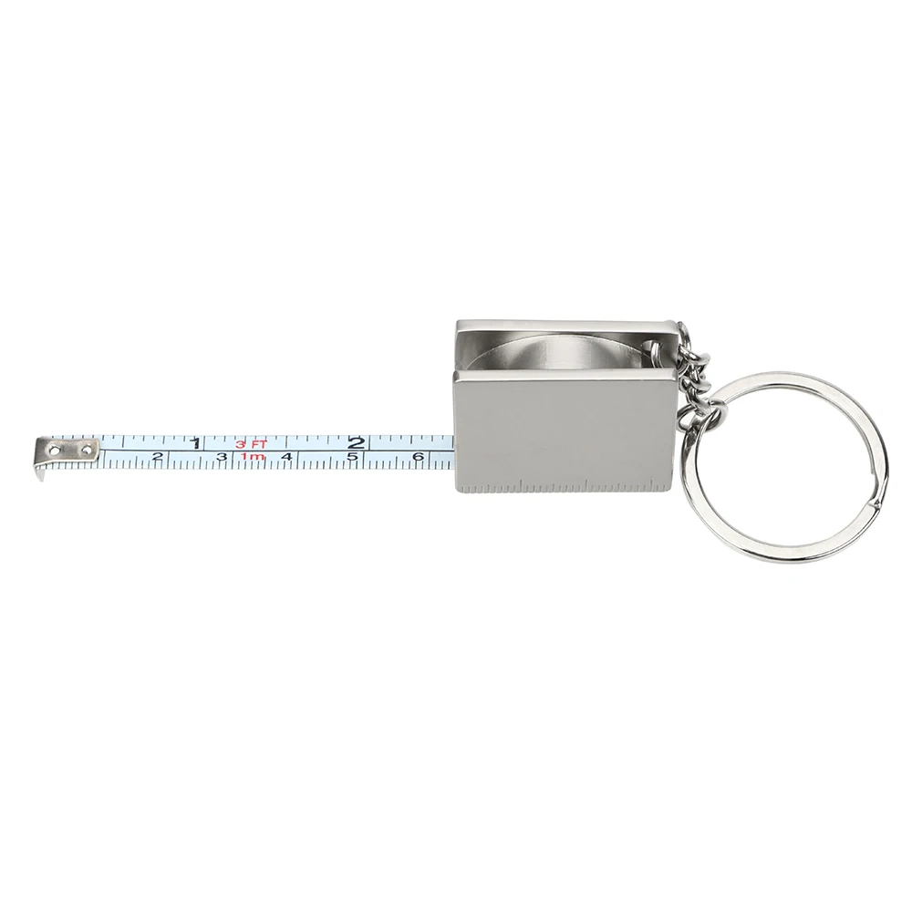 Tape Measure Pull Ruler Measuring Tools Keychain Key Ring Retractable Stainless Steel Keyring Gauging | Инструменты
