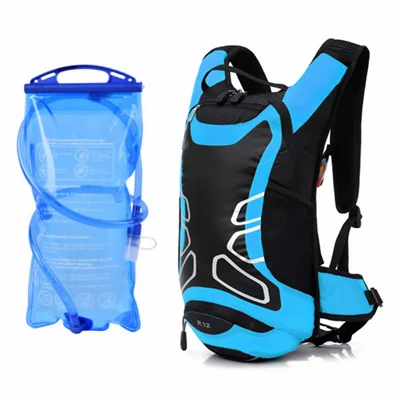 with water bag 12L велосипед велосипедные сумки велосипедный рюкзак тканевый резервуар для воды Сверхлегкий на открытом воздухе Спорт езда MTB Тактический походный военный рюкзак - Цвет: with water bag