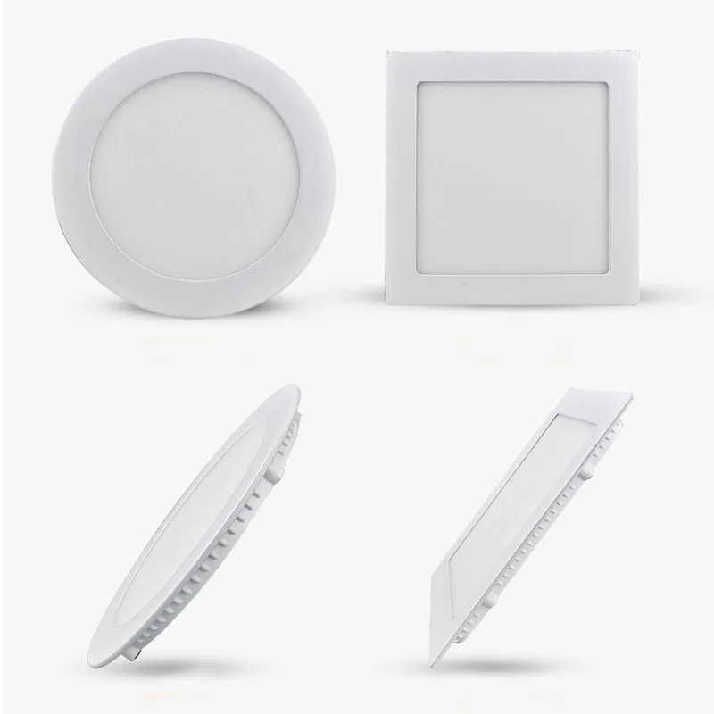 Потолочный светильник алюминиевый светодиодный панельный Круглый квадратный