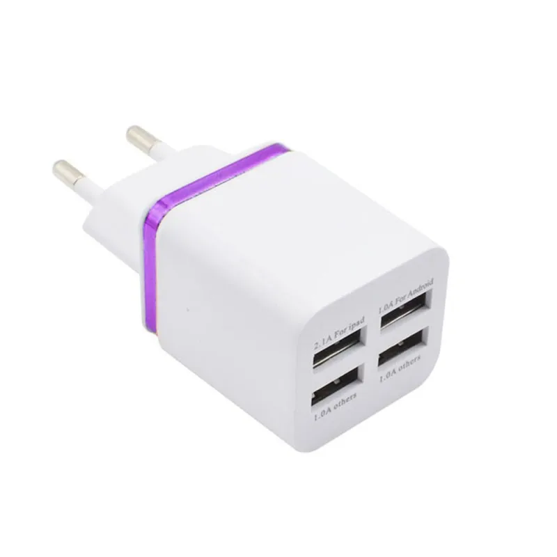 Универсальный 4 порта USB для путешествий настенный телефон 5 видов цветов