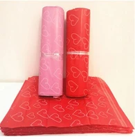 100pcslot larg courier bags frosted pink heart pattern self seal adhesive bag matte material envelope mailer postal mailing bag