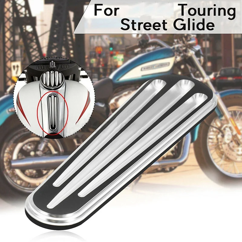 

CNC Motorcycle Front Oil Tank Track Dash Insert Cover Caps for Turing 2008-2017