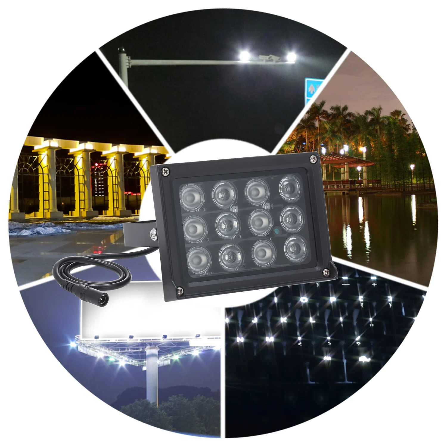 

12 LED illuminator Light CCTV 50m IR Infrared Night Vision Auxiliary Lighting Outdoor Waterproof For CCTV Surveillance Camera