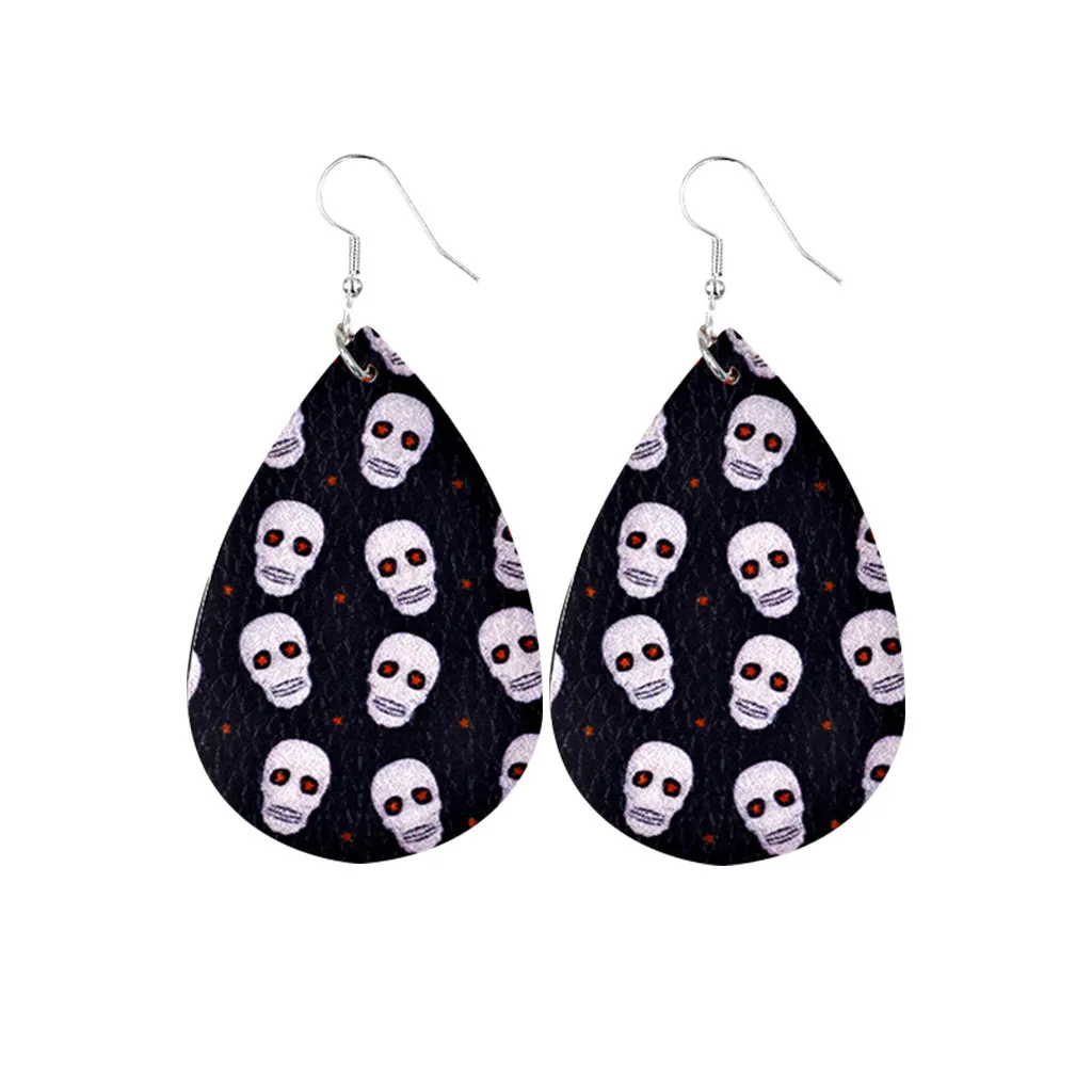 

Fashion Personality Leather Earrings Trend Pattern Drop Earring Jewelry Gift Christmas Suprise Decoration Pendants Ornaments