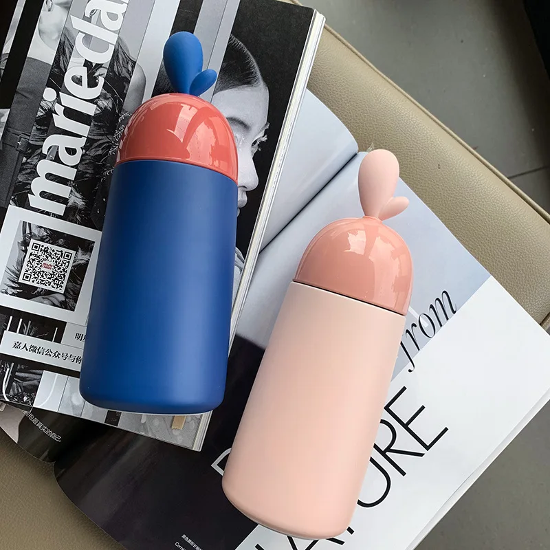 

304 stainless steel thermos water bottle cup love Thermos Pot student net red same model Morandi green water cup small portable