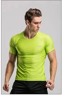 cody lundin polyester pure color high elastic quick dry running fitness exericise men short sleeve t shirt
