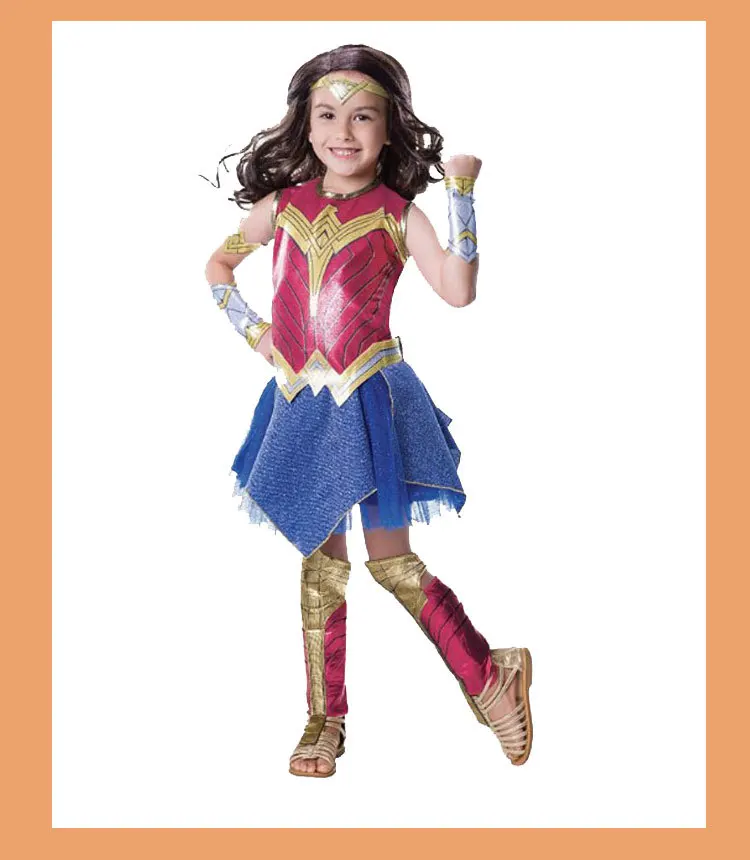 Новый роскошный детский костюм для костюмированной вечеринки чудо-женщина на