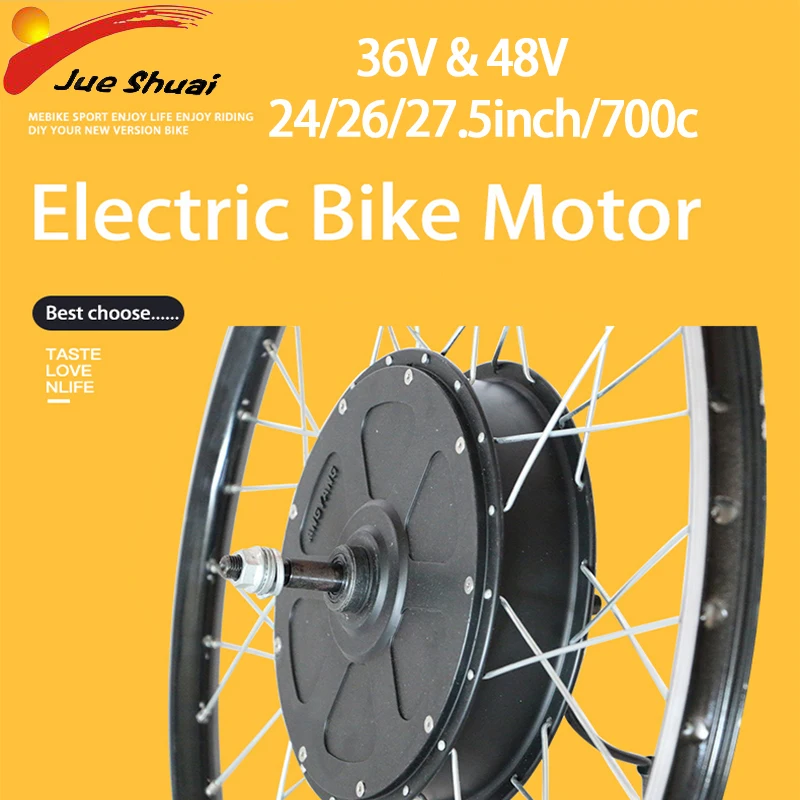 

36V 48V 250W-2000W High quality E-bike High Speed Brushless Gear Hub Motor 24Inch-700C Front Rear Wheel Motor convertion kit