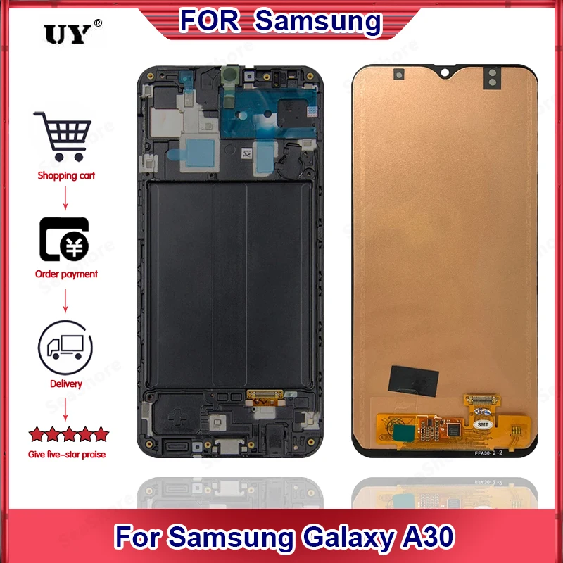 

Оригинальный дисплей для Samsung Galaxy A30, дисплей с сенсорным экраном для Samsung A30, ЖК-дисплей с дигитайзером, запасные части для планшетов