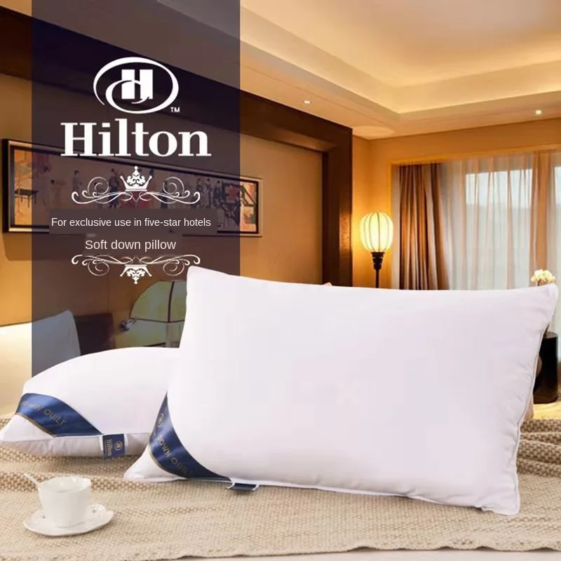

Hilton Hotel pillow core five star hotel pillow gift pillow micro business popular sleep neck pillow