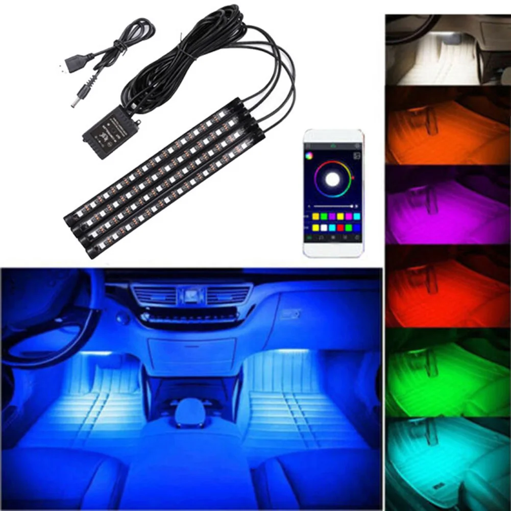 Светодиодная лента RGB для подножки автомобиля 12 светодисветодиодный Дов 220*14